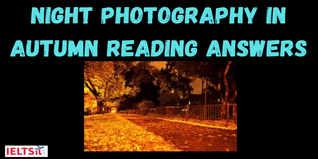 Night Photography in Autumn Reading Answers